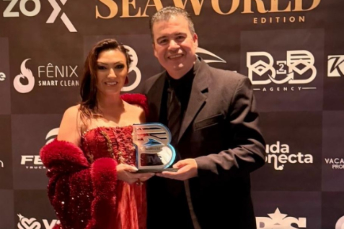 foto da premiação Tudo para Brasileiros SeaWorld